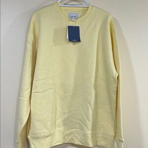 Gear For Sports Pastel Yellow Sweatshirt No Printing and Very Soft Cotton NWT